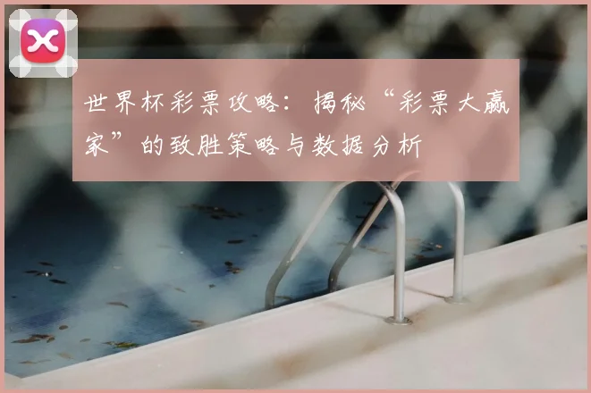 世界杯彩票攻略：揭秘“彩票大赢家”的致胜策略与数据分析